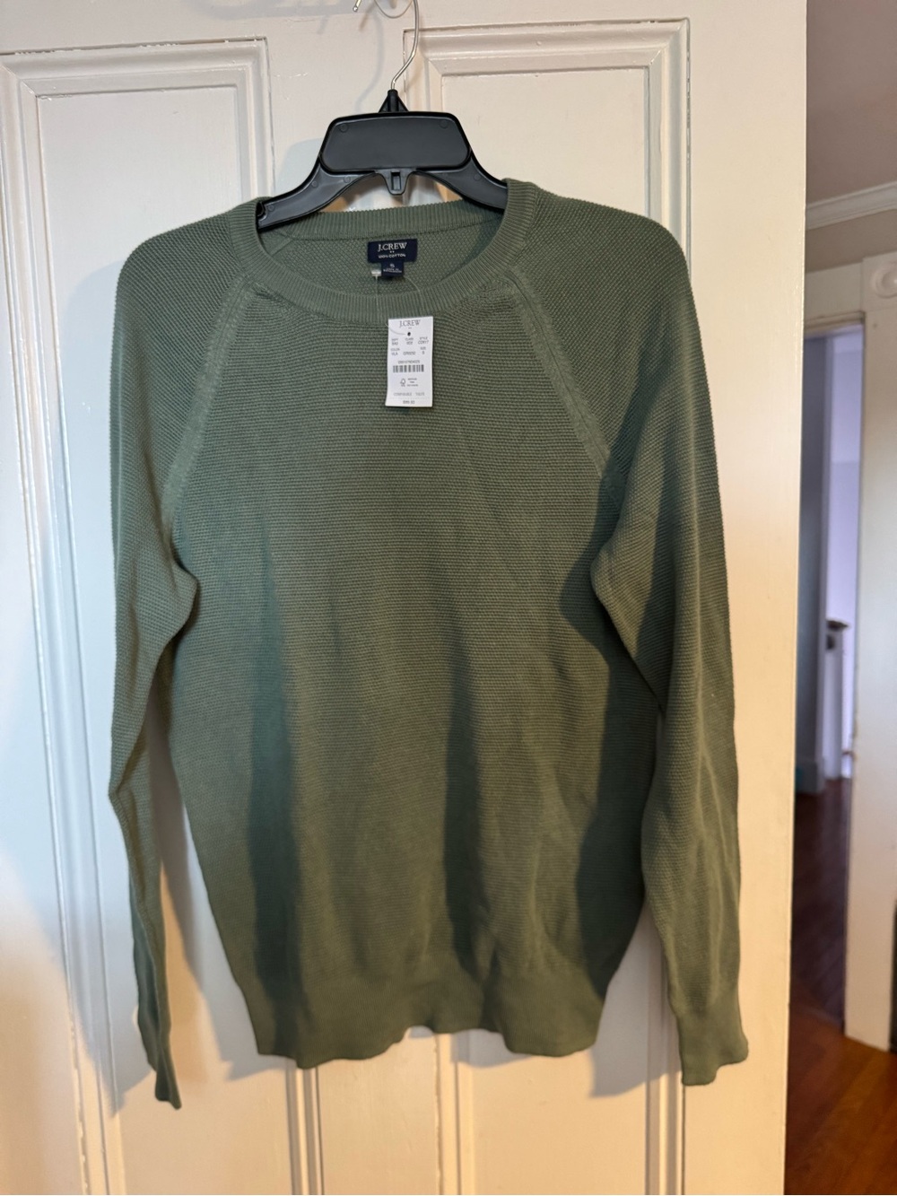 J. Crew Lightweight Olive Green Crewneck Sweater
